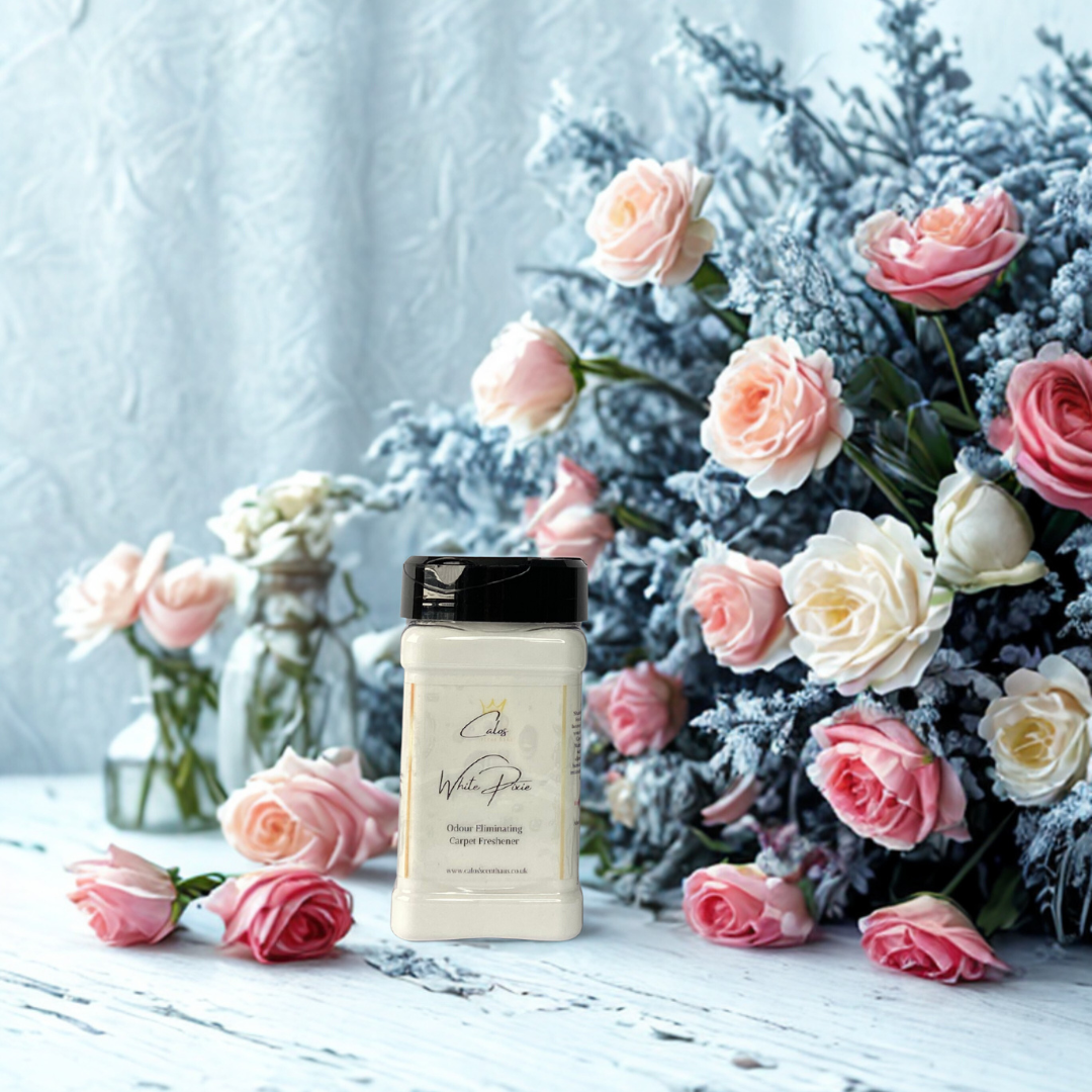 White Pixie Odour Eliminating Carpet Freshener